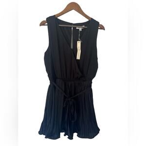NWT She + Sky Black Tie Belted Romper Size L